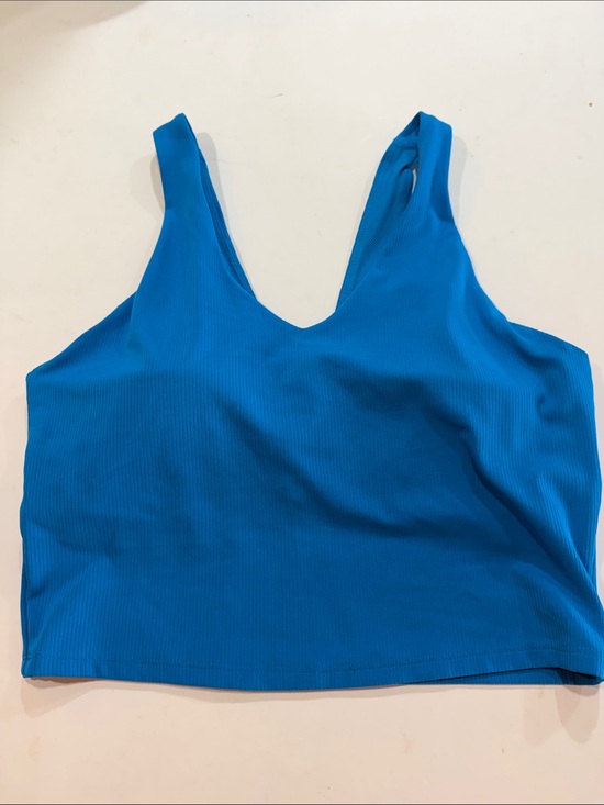 all in motion Tops - Bright Blue built in bran workout crop tank